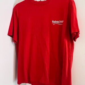 Balenciaga T-shirt Red Size L